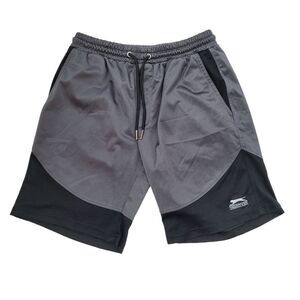 2/$20 Y2K Slazenger Grey With Black Shorts Track Pants Size: Large